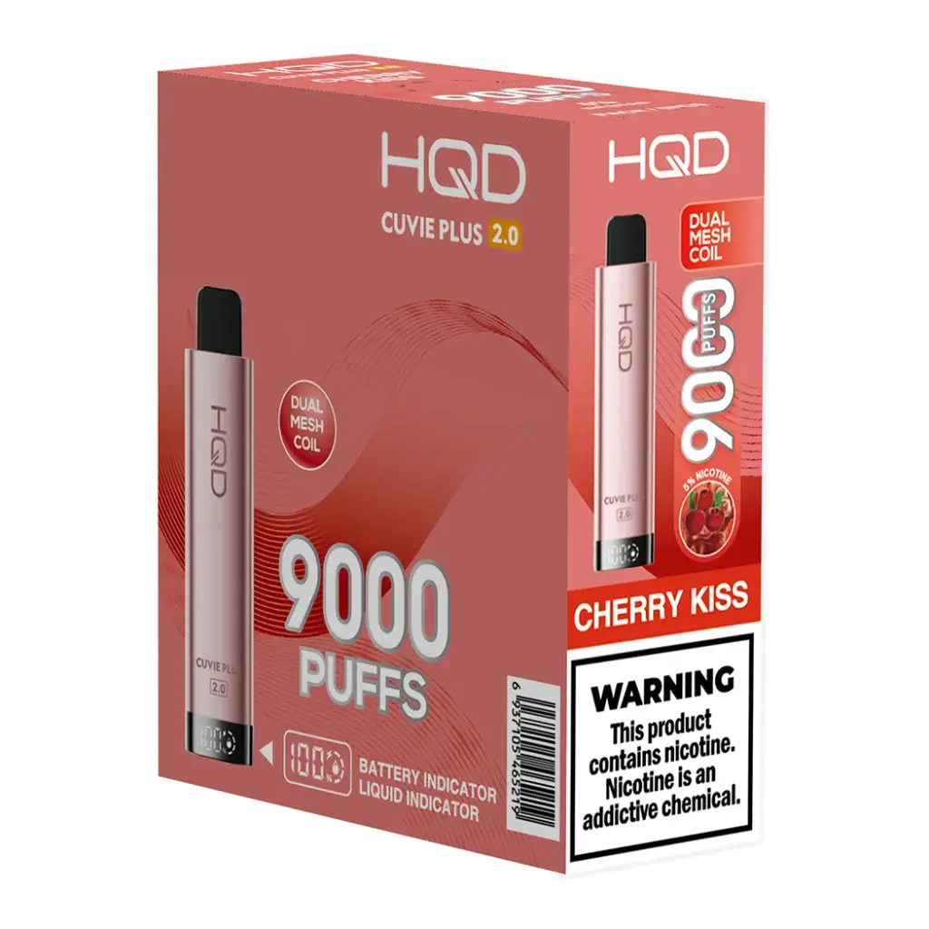 HqdCuviePlus 2.0 5pk 5% 9k Cherry Kiss Box (6937105465219)