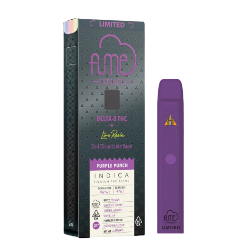 FumeLimited 5pk Live Resin D8 Purple Punch Box (697273214007)