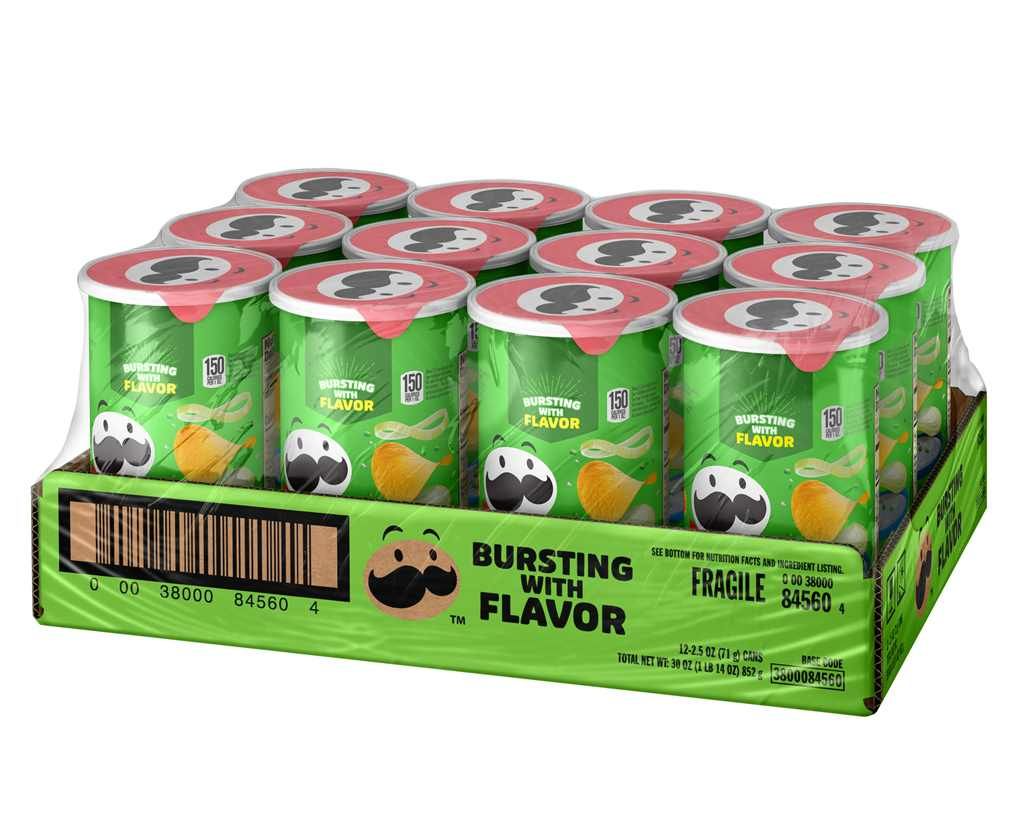Pringles 12pk 1.4oz Cans Sour Cream Box (00038000845550) Unit (038000845529)