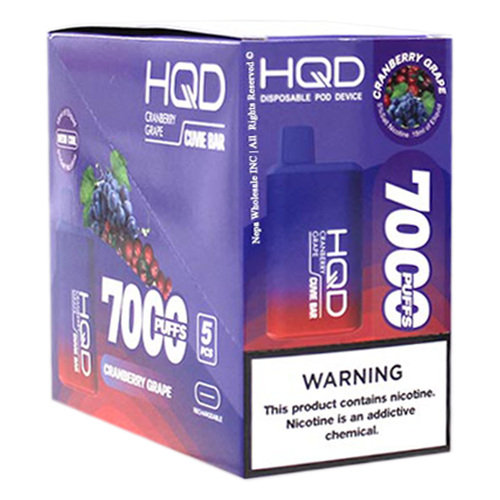 HqdBar 5pk 5% 7k Cranberry Grape Box (6937105417836)