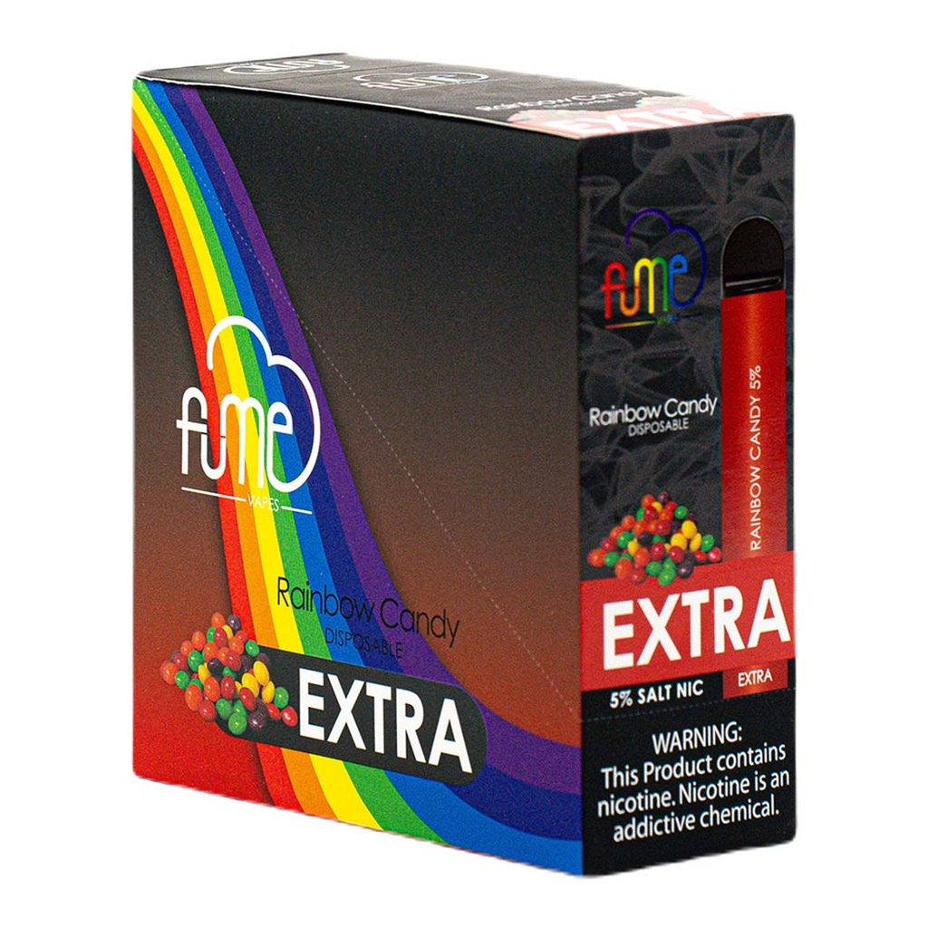 FumeExtra 10pk 5% 1.5k Rainbow Candy Box (6973304113209) Unit (6973304112646)