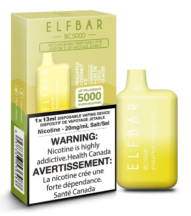 ElfBar BC5000 10pk 5% Pineapple Coconut Ice Box (6975207754701)