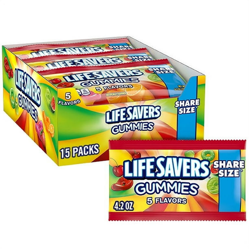 Life Savers Gummies 5 Flavors Share Size BOX - (022000121998) UNIT - (022000014641)