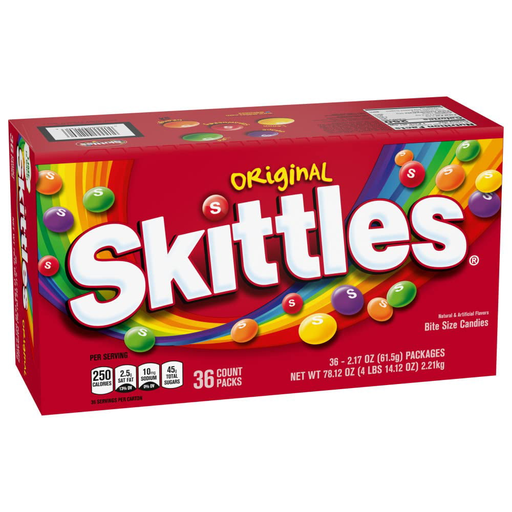 Skittles 36-2.17 Oz Original BOX - (040000011606) UNIT - (040000001607)