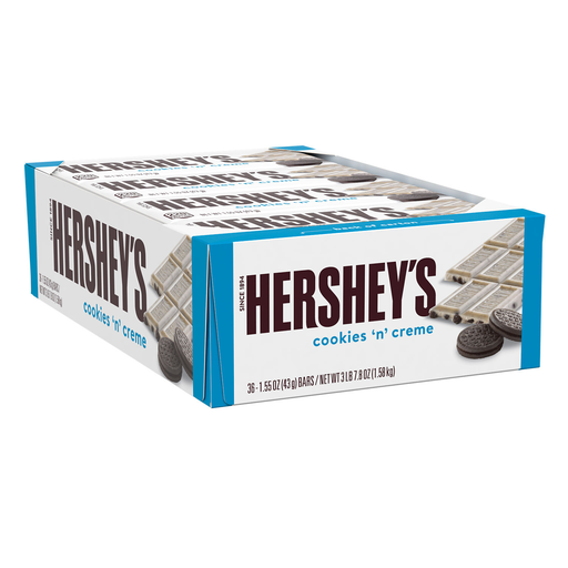 Hershey’s 36-1.55 Oz Cookies ‘n’ Cream BOX -(034000239009) UNIT - (03423909)