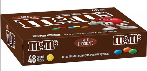 M&M 48-1.69Oz Milk Chocolate  BOX - (040000012313) UNIT - (04003100)
