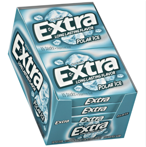 Extra Gum 10pk 15ct Polar Ice Box (022000159533) Unit (02289805)