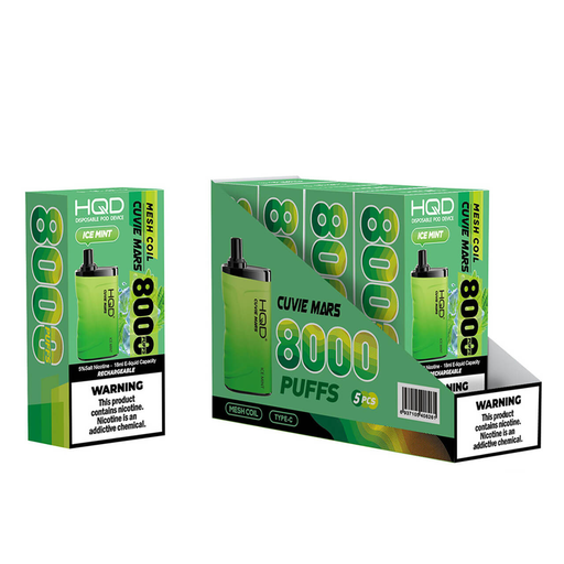HqdMars 5pk 5% 8k Ice Mint Box (6937105408261) Unit (6937105408254)