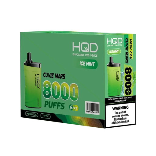 HqdMars 5pk 5% 8k Ice Mint Box (6937105408261) Unit (6937105408254)
