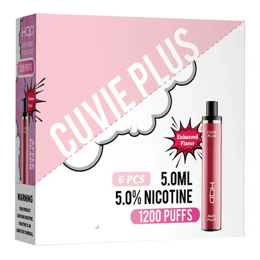 HqdCuvieplus 6pk 5% 1.2k Apple Peach Box (6971578996931) Unit (6971578996801)