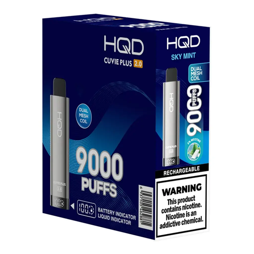 HqdCuviePlus 2.0 5pk 5% 9k Sky Mint Box (6937105462881) Unit (6937105456132)