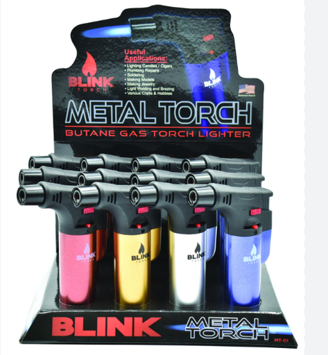 BLINK TORCH LIGHTER 12CT (METAL) BOX-(10018505142955)