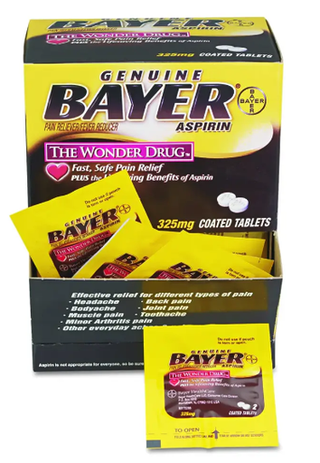 BAYER ASPIRIN DISPENSER 25PK/2CT BOX-(655708018248) UNIT-(655708018248)