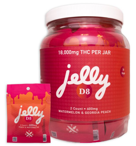 JELLY D8 18000MG JAR WATERMELON AND GEORGIA PEACH (007283716238)