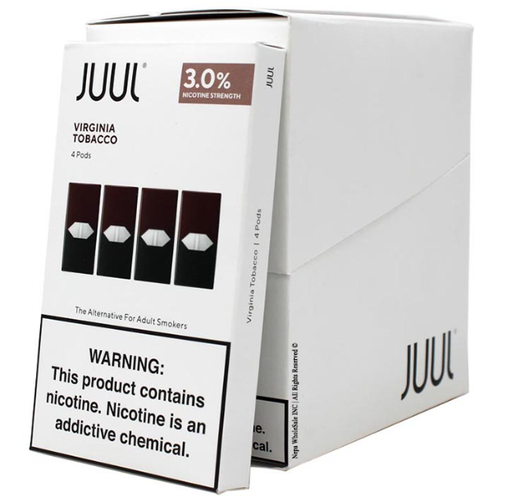 Juul 4 8Ct 3% Virginia Tobacco Box (10819913011747) Unit (819913011740)