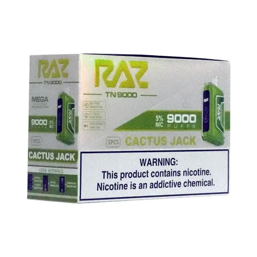 RazTn9000 5pk 5% 9k Cactus Jack Box (6975984053158) Unit (6975984053141)