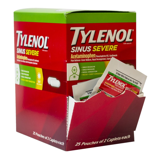 TYLENOL SINUS SEVERE DISPENSER 25 X 2'S (655708019559)