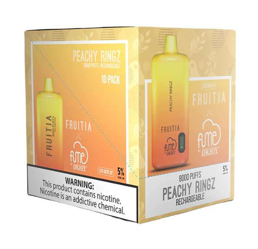FumeFruitia 10pk 5% 8k Peachy Ringz Box (850054524706)