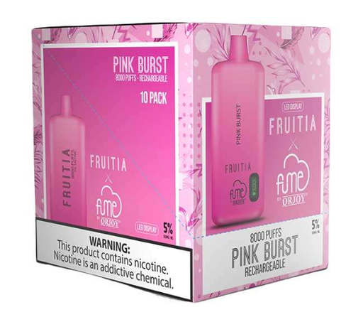 FumeFruitia 10pk 5% 8k Pink Burts Box (850054524560)