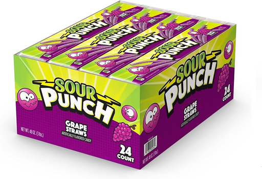 Sour Punch Grape Straws (041364054346)UNIT (041364089904)