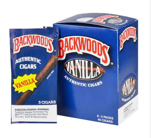 BACKWOODS VANILLA 8PK/40CT BOX-(071610340848) UNIT-(071610203358)