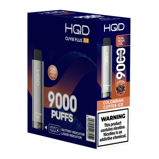 HqdCuviePlus 2.0 5pk 5% 9k Colombian Coffee Box (6937105467459) Unit (6937105467466)