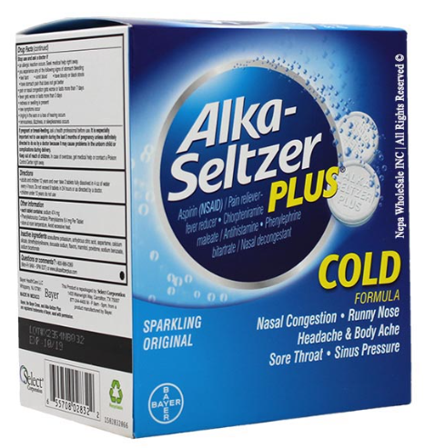 ALKA-SELTZER PLUS DISPENSER 25PK/2CT BOX-(655708028322) UNIT-(655708028322)