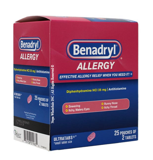 BENADRYL DISPENSER 25PK/2CT BOX-(655708019634)