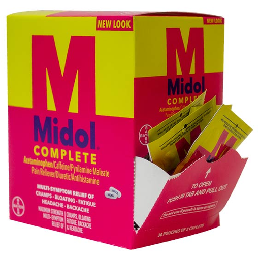MIDOL CAPLET DISPENSER 25 X2'S BOX - (655708018422) UNIT - (655708018422)