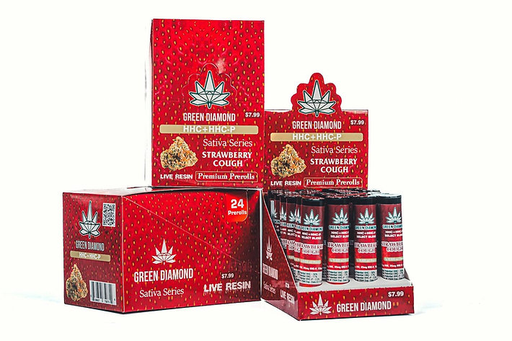 GreenDiamond 24pk Strawberry Cough Box (659657750754) Unit (659657750754)