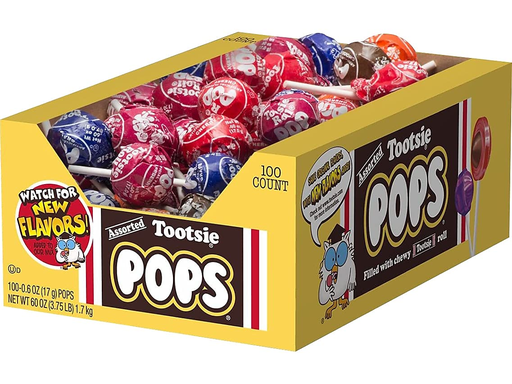 Tootsie Pops, Assorted Original Flavors, 0.6 oz Lollipops, 100/Box - (071720305089) UNIT - (07172746)