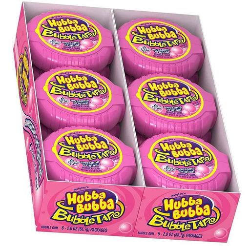 Hubba Bubba Bubble Tape Assorted - 12 Count BOX- (022000017727) UNIT - (022000002785)
