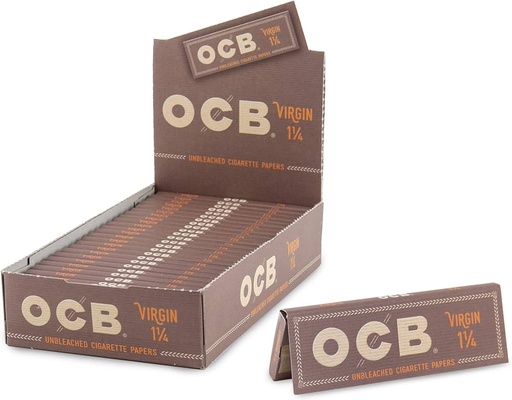 OCB VIRGIN 1 1/4 CONE UNBLEACHED - PACKS (077170120135)