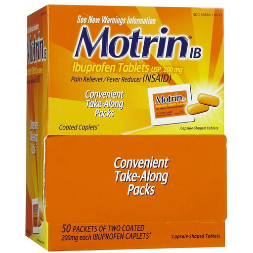 MOTRIN DISPENSER 25 X 2'S BOX - (655708019498) UNIT - (655708019498)