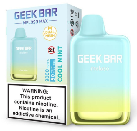 GeekBarMeloso 5pk 9k Cool Mint Box (810125432316) Unit (810125432309)