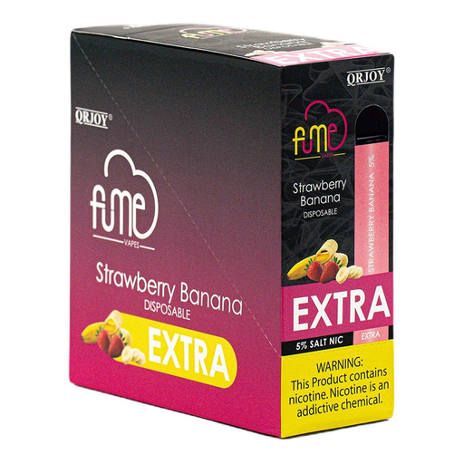 FumeExtra 10pk 5% 1.5k Strawberry Banana New Box (6974710144252) Unit (6974710143781)