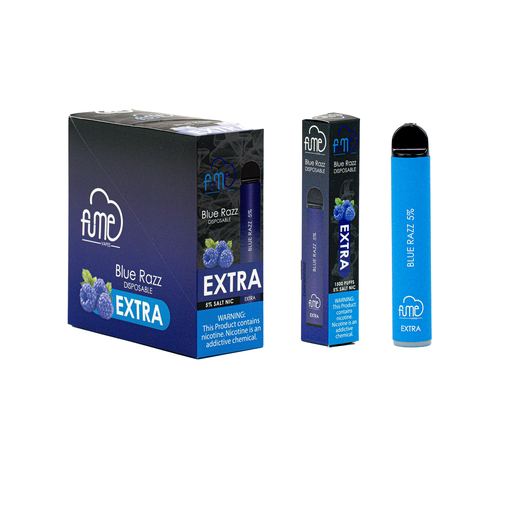 FumeExtra 10pk 5% 1.5k Blue Razz New Box (6974710144184)