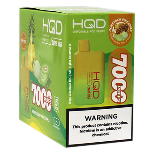 HqdBar 5pk 5% 7k Honeydew Pineapple Box (6937105417874) Unit (6937105417881)