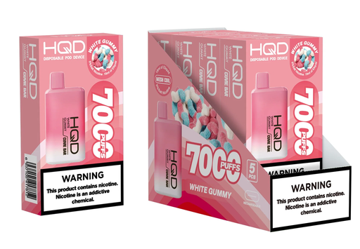 HqdBar 5pk 5% 7k White Gummy Box (6937105417829) Unit (6937105417812)