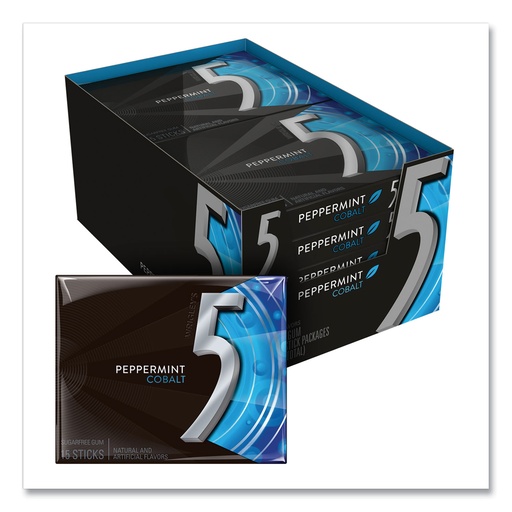FIVE PEPPERMINT COBALT GUM 10PK BOX-(022000105066) UNIT-(022000005120)