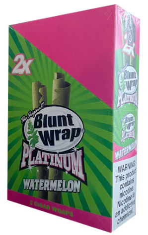 DOUBLE PLATINUM CIGAR WATERMELON WRAP 25CT BOX-(644536226420)