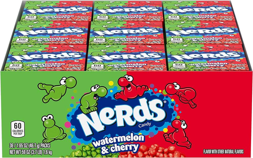 NERDS WATERMELON & CHERRY BOX 1/36 (079200392307)UNIT (07933925)