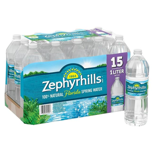 ZEPHYRHILLS 1 LITER WATER 1/15 (073430045057)