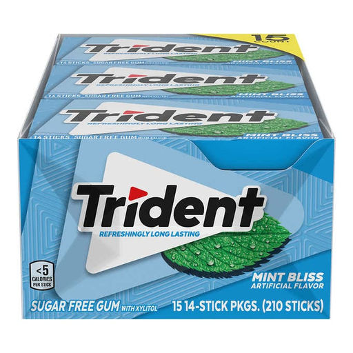 Trident Valu Pac 14pk 18ct Mint Bliss Box (012546011488) Unit (012546011495)