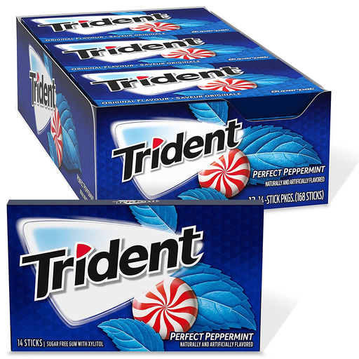 Trident Valu Pac 12pk 14ct Peppermint Box (012546011419) Unit (012546011426)