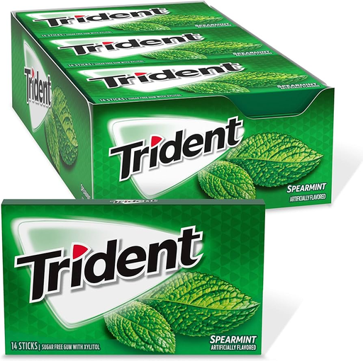 Trident Valu Pac 12pk 14ct Spearmint Box (012546011068) Unit (01254601107)