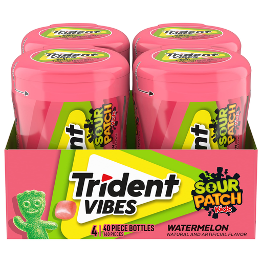 Trident Vibes 4pk 40ct Watermelon Bottle Box ()