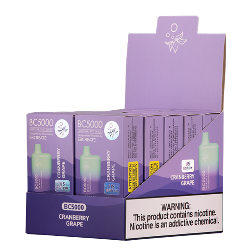 ⁠ElfBar Create BC5000 10pk 5% Cranberry Grape Box (4895257201951)