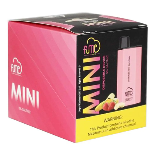 FumeMini 10pk 5% 600 Strawberry Banana Box (6974710140193)