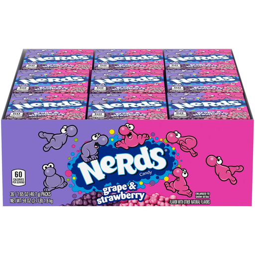 NERDS GRAPE AND STRAWBERRY 1/36 (079200240004)